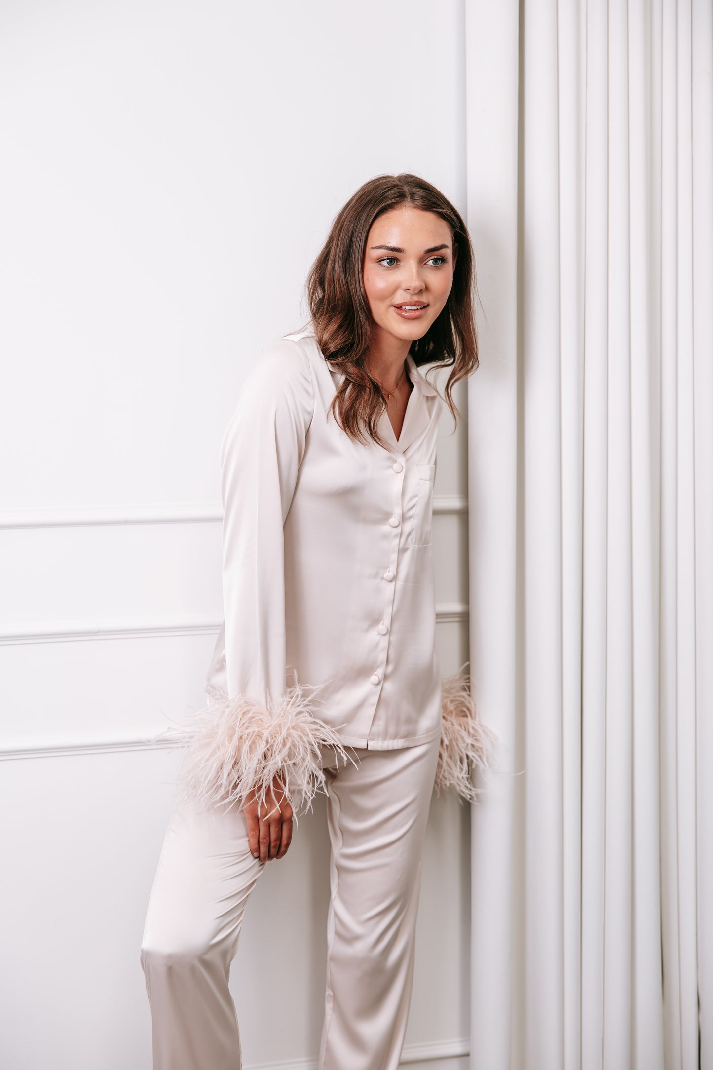 MARGOT CHAMPAGNE FEATHER PJS