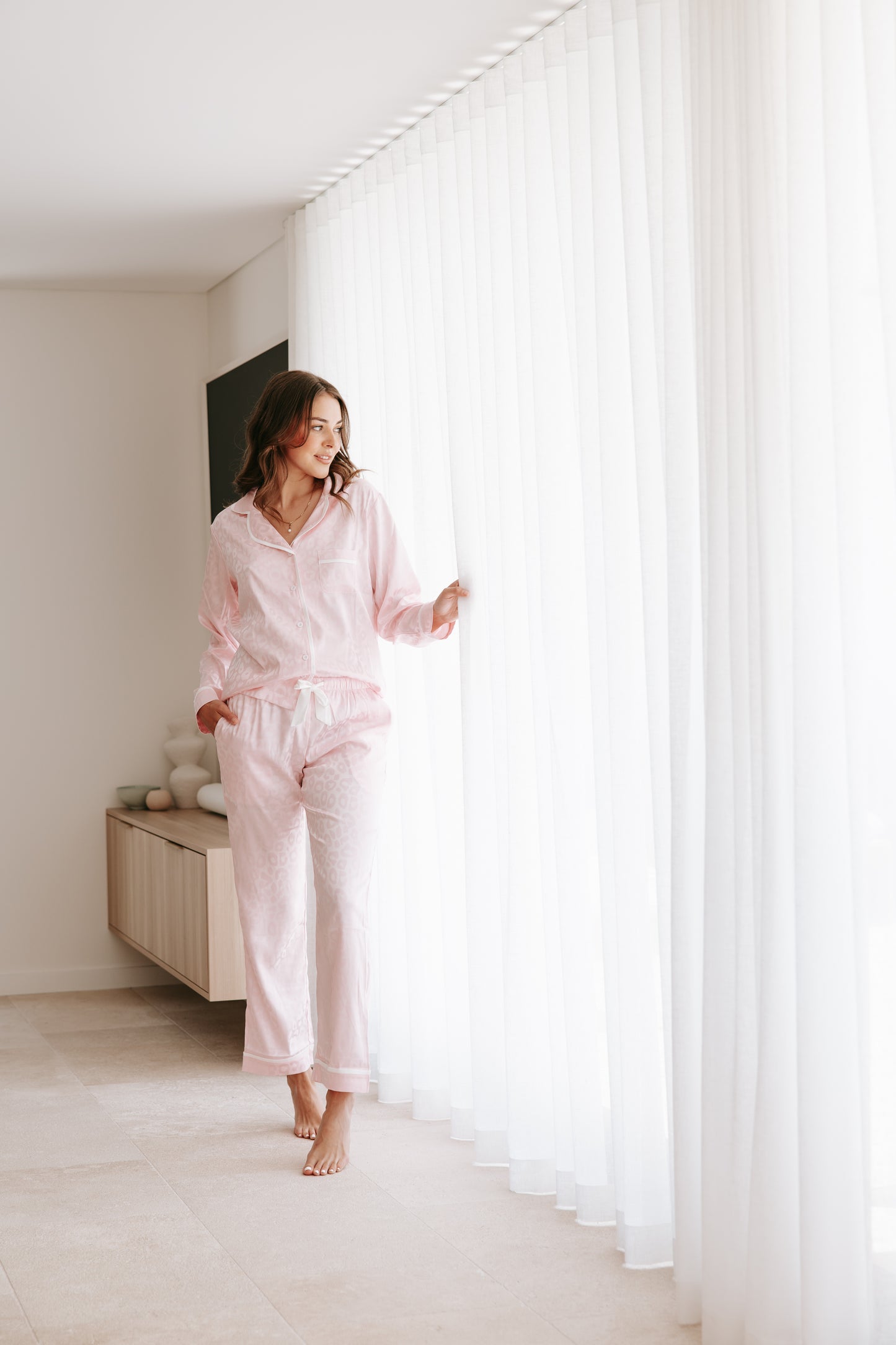 BLUSH PINK LEOPARD PJ SET