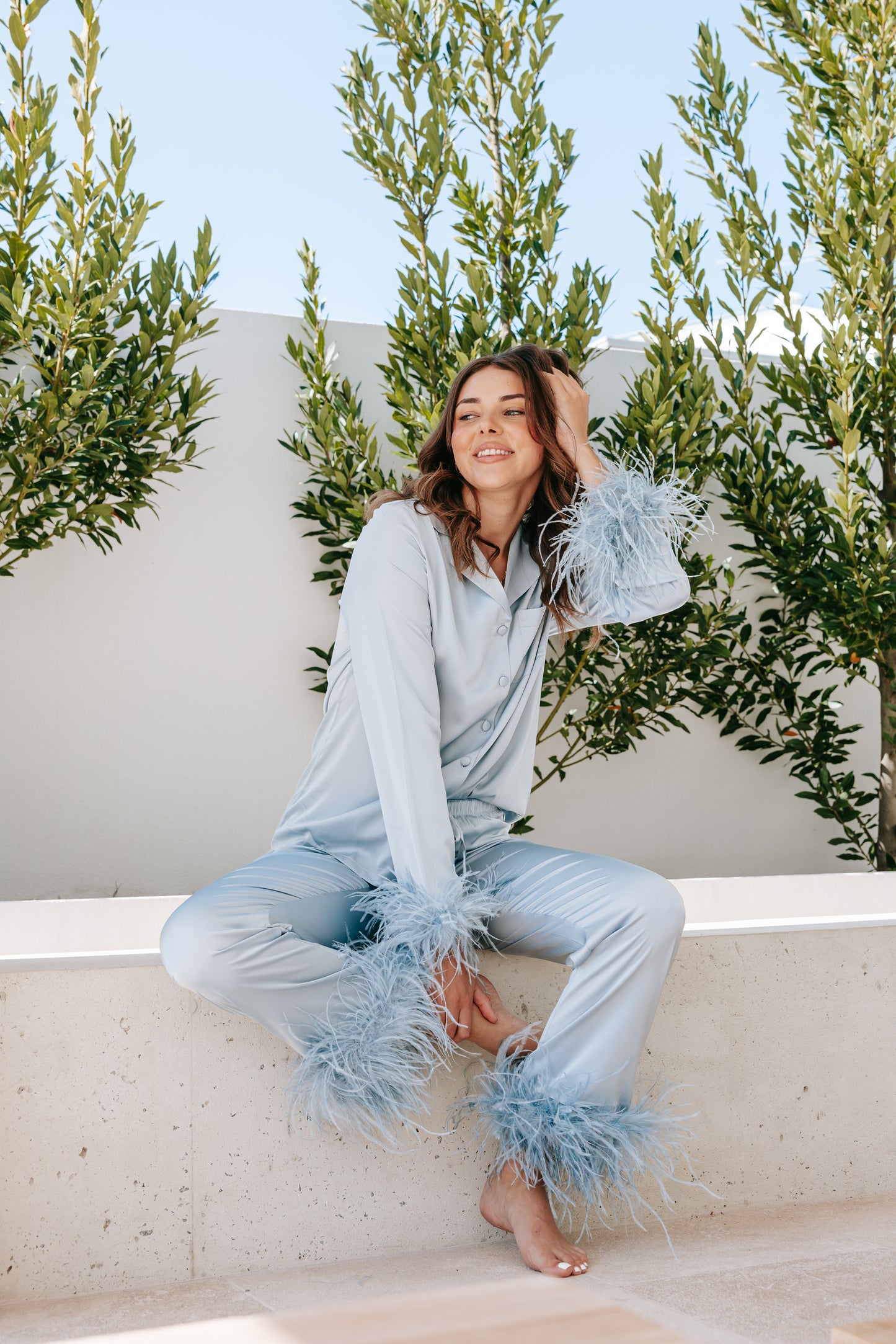 SKYE BLUE FEATHER LUXE PJS